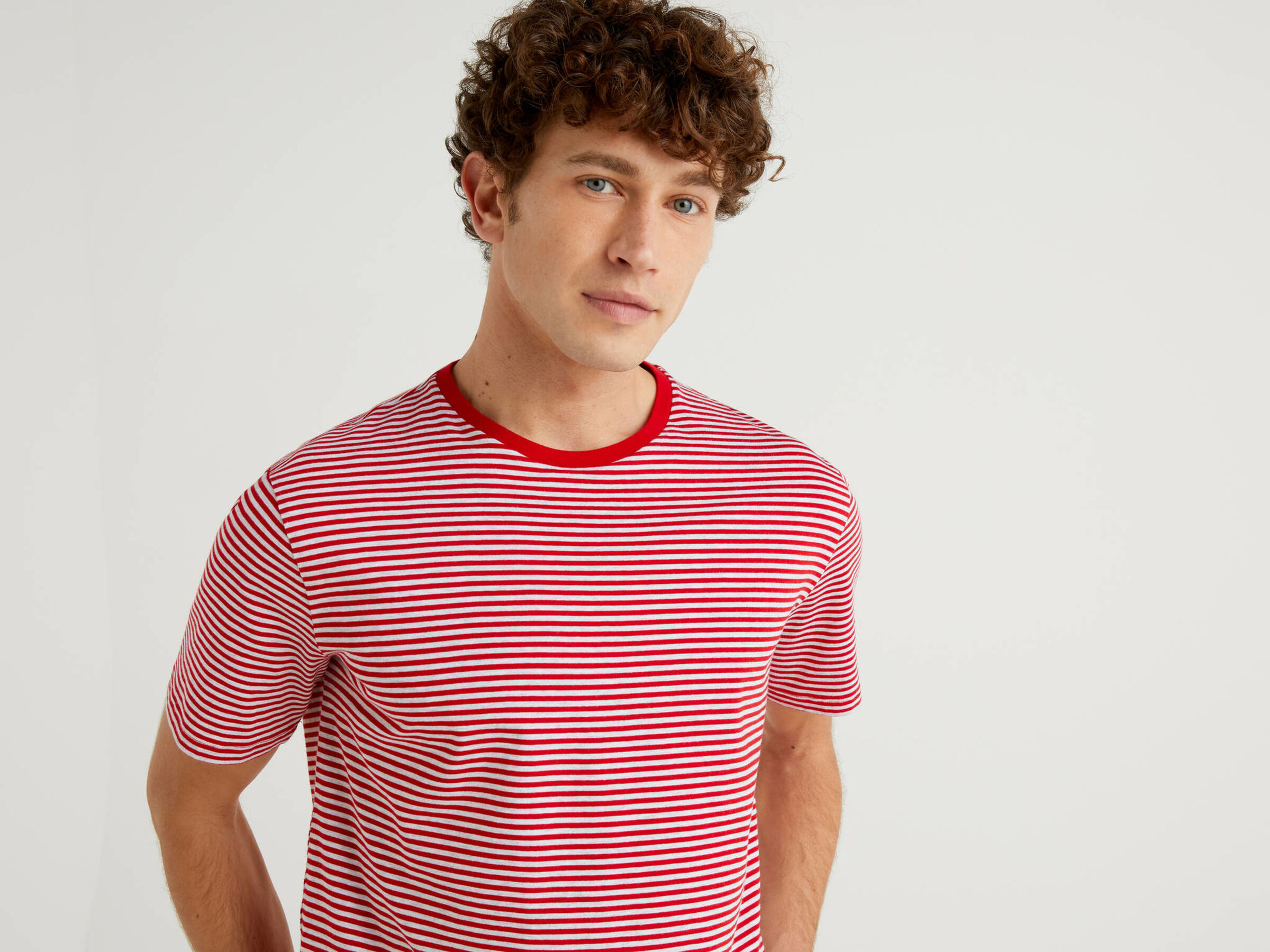Striped t-shirt in pure cotton Men image number 3